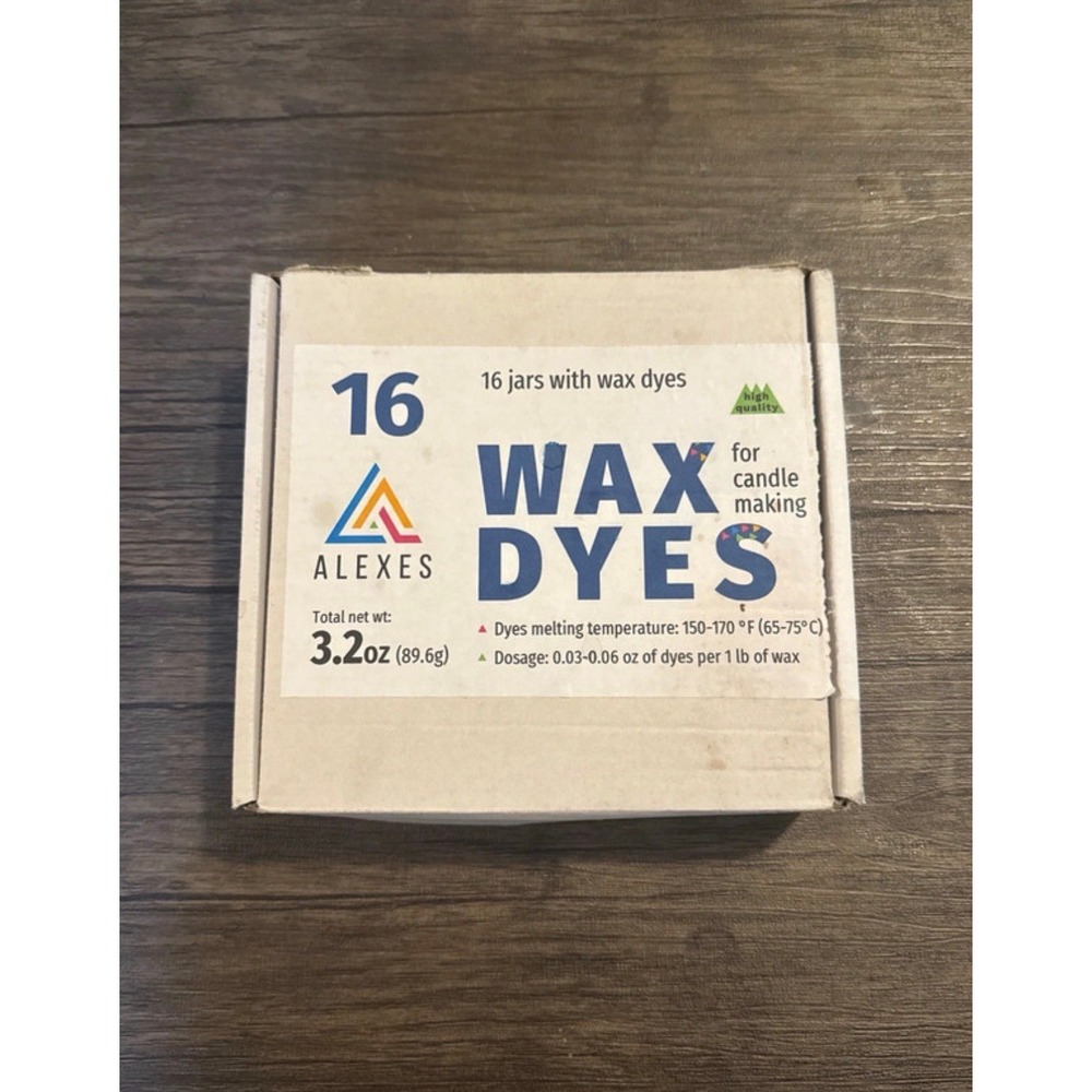 ALEXES 16 Jars Wax Dyes for Candle Making - NEW